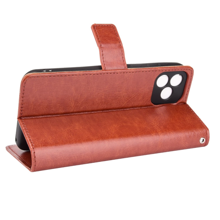 For Blackview Oscal C20 Crazy Horse Texture Horizontal Flip Leather Case with Holder & Card Slots & Lanyard(Brown) - More Brand by PMC TechLife | Online Shopping South Africa | PMC TechLife | Buy Now Pay Later Mobicred