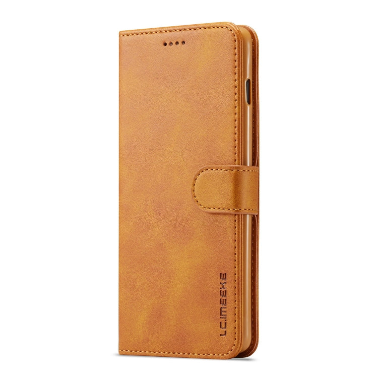 For Galaxy S10 Plus LC.IMEEKE Calf Texture Horizontal Flip Leather Case, with Holder & Card Slots & Wallet(Yellow) - Galaxy Phone Cases by LC.IMEEKE | Online Shopping South Africa | PMC Jewellery | Buy Now Pay Later Mobicred