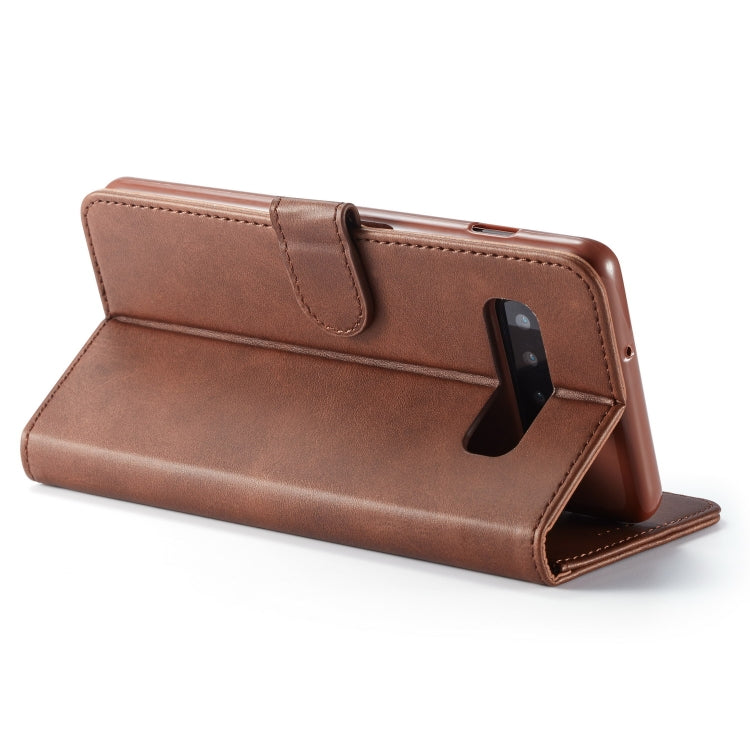 For Galaxy S10 Plus LC.IMEEKE Calf Texture Horizontal Flip Leather Case, with Holder & Card Slots & Wallet(Yellow) - Galaxy Phone Cases by LC.IMEEKE | Online Shopping South Africa | PMC Jewellery | Buy Now Pay Later Mobicred