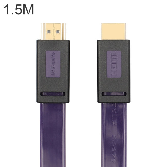 ULT-unite 4K Ultra HD Gold-plated HDMI to HDMI Flat Cable, Cable Length:1.5m(Transparent Purple) - free shipping - PMC Jewellery - Order now!