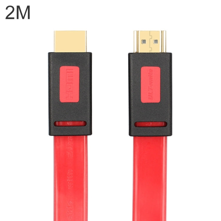 ULT-unite 4K Ultra HD Gold-plated HDMI to HDMI Flat Cable, Cable Length:2m(Transparent Red) - Cable by ult-unite | Online Shopping South Africa | PMC TechLife | Buy Now Pay Later Mobicred
