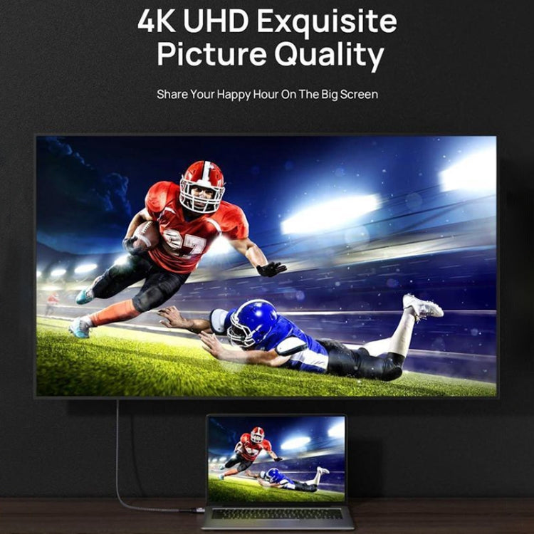 HDMI 2.0 Male to HDMI 2.0 Male 4K Ultra-HD Braided Adapter Cable, Cable Length:2m(Grey)