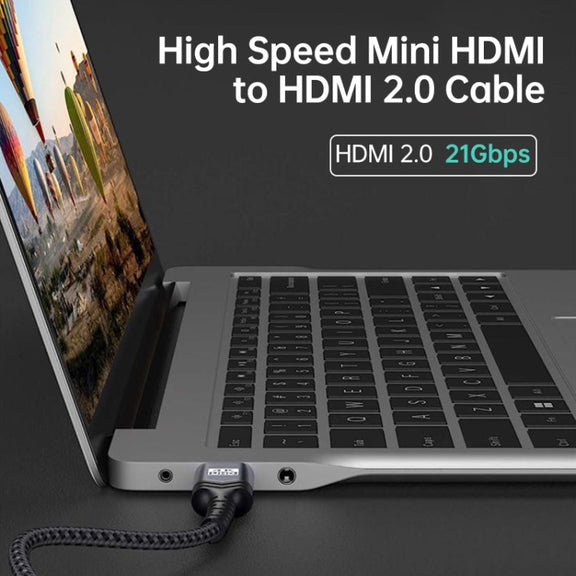 HDMI 2.0 Male to HDMI 2.0 Male 4K Ultra-HD Braided Adapter Cable, Cable Length:3m(Grey)