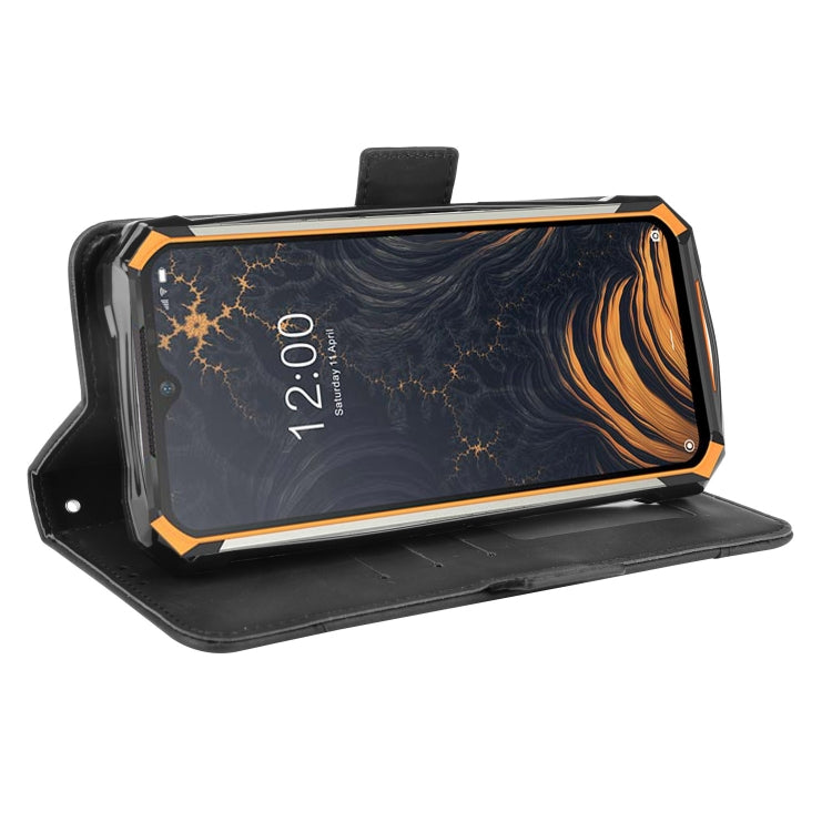 For Doogee S88 Plus / S88 Pro Skin Feel Calf Pattern Horizontal Flip Leather Case with Holder & Card Slots & Photo Frame(Black)