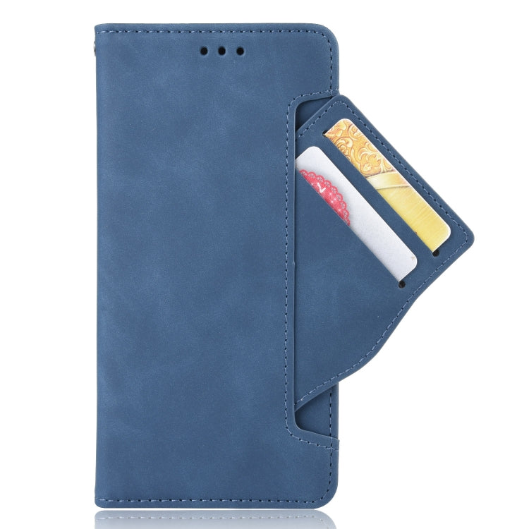 For Doogee S88 Plus / S88 Pro Skin Feel Calf Pattern Horizontal Flip Leather Case with Holder & Card Slots & Photo Frame(Blue)
