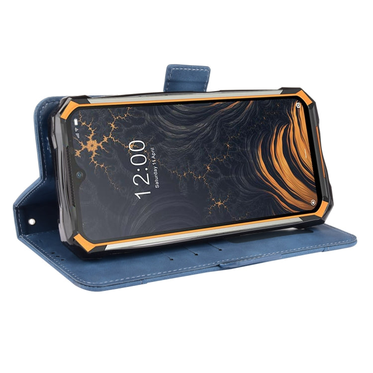 For Doogee S88 Plus / S88 Pro Skin Feel Calf Pattern Horizontal Flip Leather Case with Holder & Card Slots & Photo Frame(Blue)