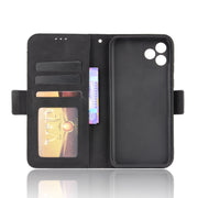 For Blackview Oscal C20 Skin Feel Calf Pattern Horizontal Flip Leather Case with Holder & Card Slots & Photo Frame(Black)