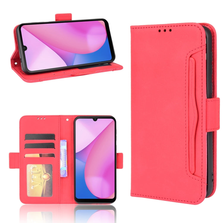 For Blackview Oscal C20 Skin Feel Calf Pattern Horizontal Flip Leather Case with Holder & Card Slots & Photo Frame(Red) - More Brand by PMC TechLife | Online Shopping South Africa | PMC TechLife | Buy Now Pay Later Mobicred