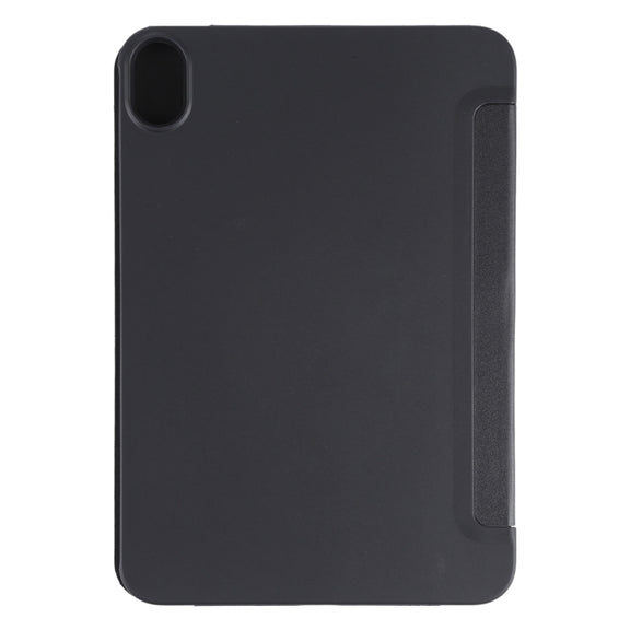 For iPad mini 2024 / mini 6 GEBEI Shockproof Horizontal Flip Tablet Case with Three-folding Holder(Black)