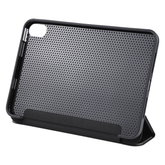 For iPad mini 2024 / mini 6 GEBEI Shockproof Horizontal Flip Tablet Case with Three-folding Holder(Black)
