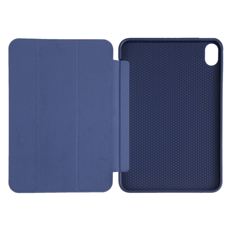 For iPad mini 2024 / mini 6 GEBEI Shockproof Horizontal Flip Tablet Case with Three-folding Holder(Royal Blue)