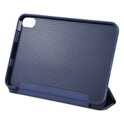 For iPad mini 2024 / mini 6 GEBEI Shockproof Horizontal Flip Tablet Case with Three-folding Holder(Royal Blue)