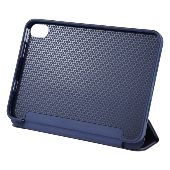 For iPad mini 2024 / mini 6 GEBEI Shockproof Horizontal Flip Tablet Case with Three-folding Holder(Royal Blue)