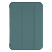 For iPad mini 2024 / mini 6 GEBEI Shockproof Horizontal Flip Tablet Case with Three-folding Holder(Pine Needle Green)