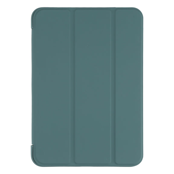 For iPad mini 2024 / mini 6 GEBEI Shockproof Horizontal Flip Tablet Case with Three-folding Holder(Pine Needle Green)