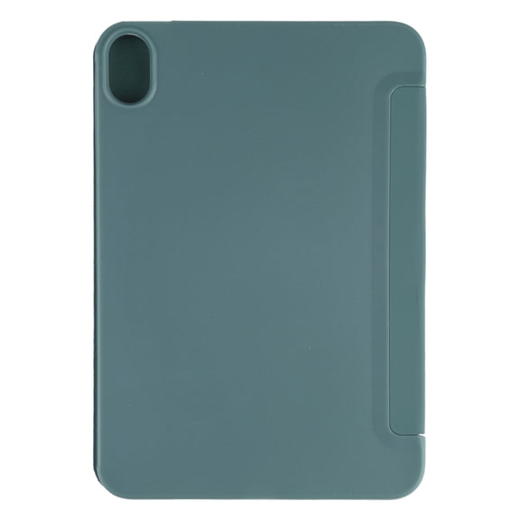 For iPad mini 2024 / mini 6 GEBEI Shockproof Horizontal Flip Tablet Case with Three-folding Holder(Pine Needle Green)