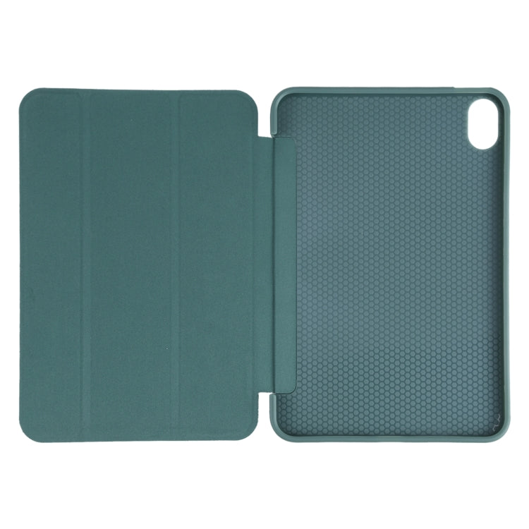 For iPad mini 2024 / mini 6 GEBEI Shockproof Horizontal Flip Tablet Case with Three-folding Holder(Pine Needle Green) - free shipping - PMC TechLife - Order now!