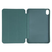 For iPad mini 2024 / mini 6 GEBEI Shockproof Horizontal Flip Tablet Case with Three-folding Holder(Pine Needle Green)