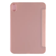 For iPad mini 2024 / mini 6 GEBEI Shockproof Horizontal Flip Tablet Case with Three-folding Holder(Rose Gold)