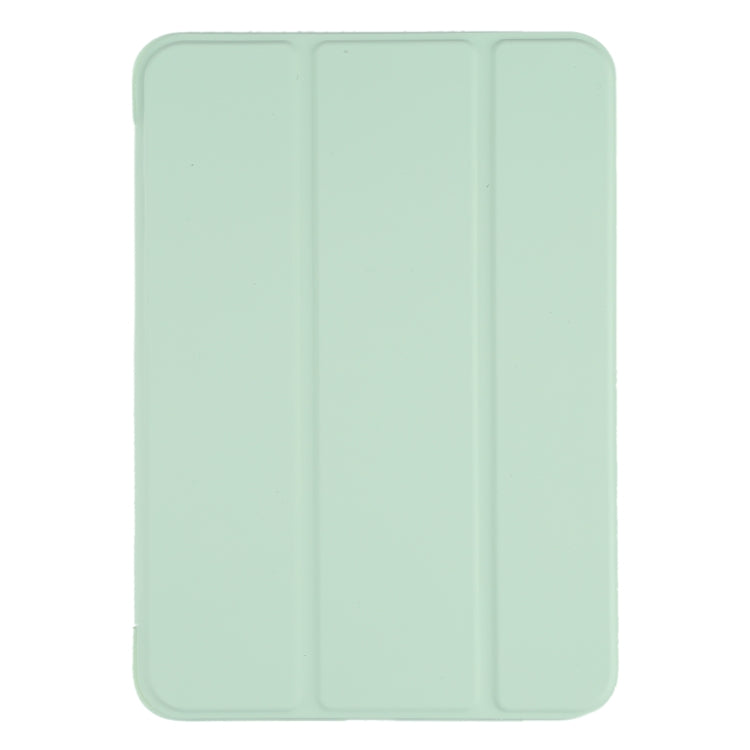 For iPad mini 2024 / mini 6 GEBEI Shockproof Horizontal Flip Tablet Case with Three-folding Holder(Mint Green)