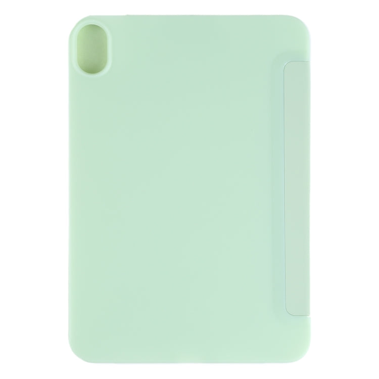 For iPad mini 2024 / mini 6 GEBEI Shockproof Horizontal Flip Tablet Case with Three-folding Holder(Mint Green)