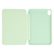 For iPad mini 2024 / mini 6 GEBEI Shockproof Horizontal Flip Tablet Case with Three-folding Holder(Mint Green)