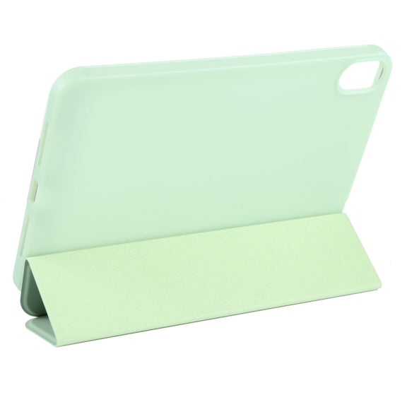 For iPad mini 2024 / mini 6 GEBEI Shockproof Horizontal Flip Tablet Case with Three-folding Holder(Mint Green)