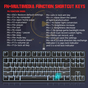HXSJ L600 87 Keys USB-C / Type-C Wired Red Shaft Mechanical Keyboard with Cool Backlight(White)