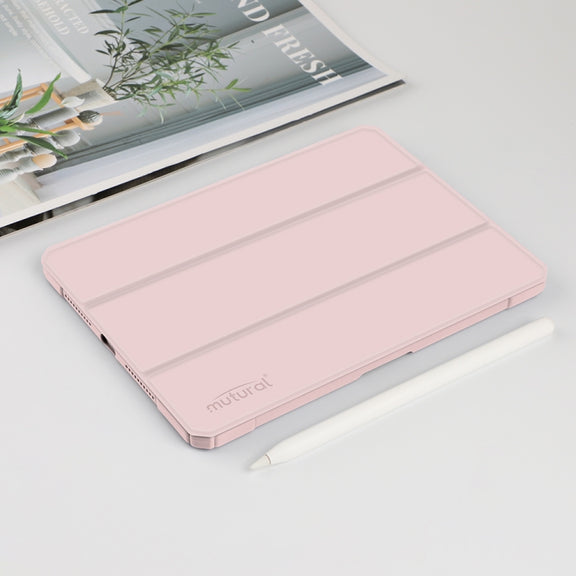 For iPad mini 6 / mini 2024 Mutural Pinyue Series Horizontal Flip Tablet Case with Holder & Pen Slot & Sleep / Wake-up Function(Pink)
