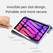 For iPad mini 6 / mini 2024 Mutural Pinyue Series Horizontal Flip Tablet Case with Holder & Pen Slot & Sleep / Wake-up Function(Pink)