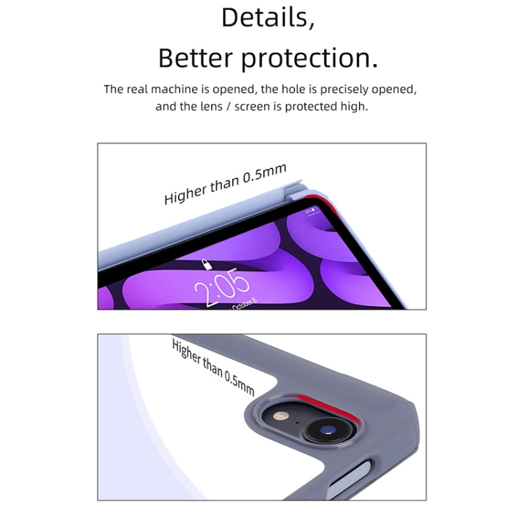 For iPad mini 6 / mini 2024 Mutural Pinyue Series Horizontal Flip Tablet Case with Holder & Pen Slot & Sleep / Wake-up Function(Purple)