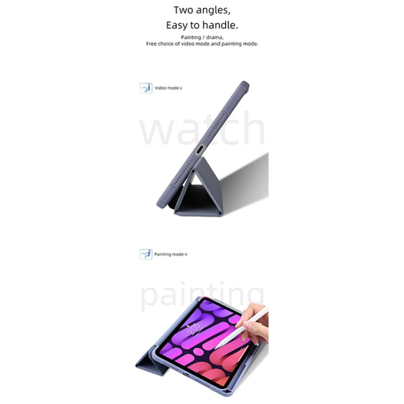 For iPad mini 6 / mini 2024 Mutural Pinyue Series Horizontal Flip Tablet Case with Holder & Pen Slot & Sleep / Wake-up Function(Black)