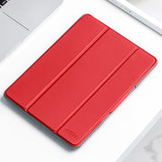 For iPad mini 6 / mini 2024 Mutural Horizontal Flip Tablet Case with Holder & Pen Slot(Red)