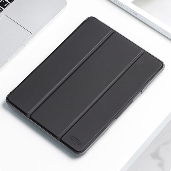 For iPad mini 6 / mini 2024 Mutural Horizontal Flip Tablet Case with Holder & Pen Slot(Black)