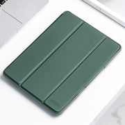 For iPad mini 6 / mini 2024 Mutural Horizontal Flip Tablet Case with Holder & Pen Slot(Dark Green)