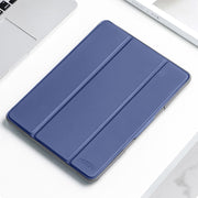 For iPad mini 6 / mini 2024 Mutural Horizontal Flip Tablet Case with Holder & Pen Slot(Dark Blue)
