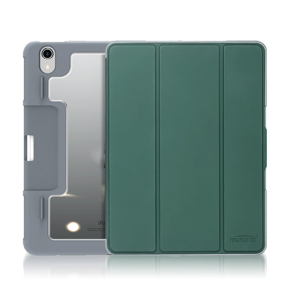 For iPad mini 6 / mini 2024 Mutural Horizontal Flip Tablet Case with Holder & Pen Slot(Black)