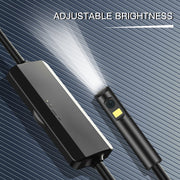 AN100 3 in 1 IP68 Water-resistant USB-C / Type-C + Micro USB + USB Dual Cameras Industrial Digital Endoscope with 9 LEDs, Support Android System, Lens Diameter: 5.5mm, Length:1m Soft Cable