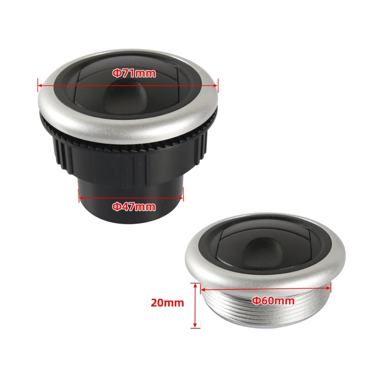 A5681-03 71mm RV Universal Air-conditioning Outlet, Hole Size: 60mm - Air Conditioning System by PMC TechLife | Online Shopping South Africa | PMC TechLife