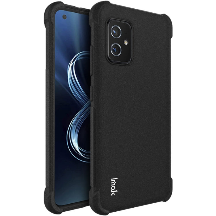 For Asus Zenfone 8 ZS590KS IMAK All-inclusive Shockproof Airbag TPU Case with Screen Protector(Matte Black) - ASUS Cases by imak | Online Shopping South Africa | PMC TechLife | Buy Now Pay Later Mobicred