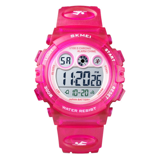 SKMEI 1451 LED Digital Stopwatch Chronograph Luminous Children Sports Electronic Watch(Transparent Rose Red) - free shipping - PMC Jewellery - Order now!