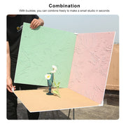 60 x 60cm Retro PVC Cement Texture Board Photography Backdrops Board(Grey Bean Green)