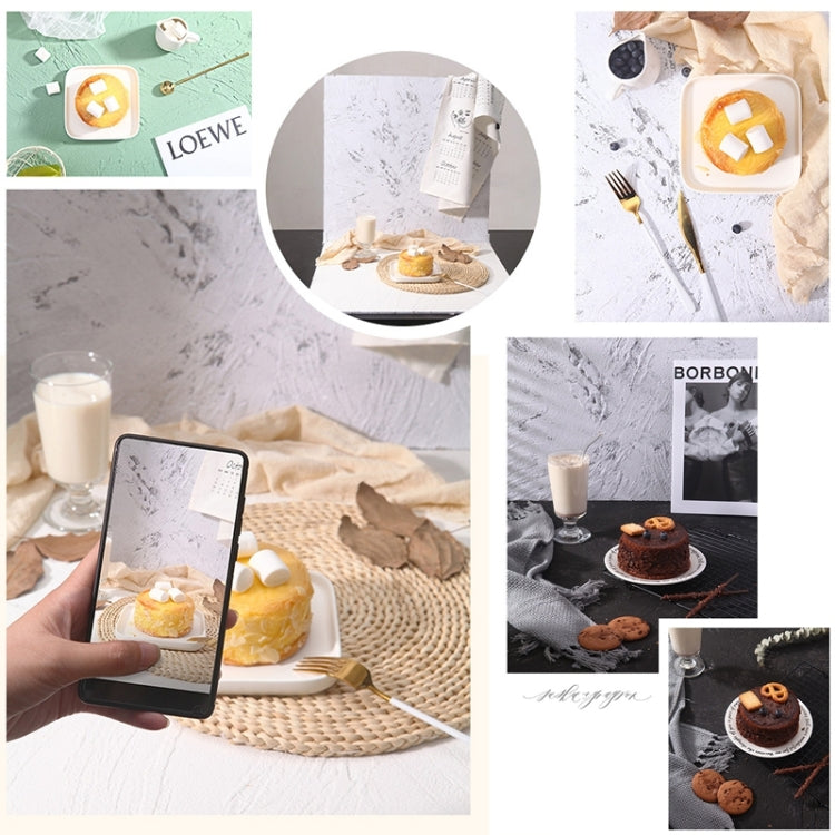 60 x 60cm Retro PVC Cement Texture Board Photography Backdrops Board(Grey Bean Green) - free shipping - PMC TechLife - Order now!