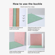 60 x 60cm PVC Backdrop Board Coarse Sand Texture Cement Photography Backdrop Board(Grey Bean Green)