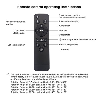52cm Remote Control Electric Rotating Turntable Display Stand Video Shooting Props Turntable, Plug-in Power, Power Plug:UK Plug(Black) - free shipping - PMC Jewellery - Order now!