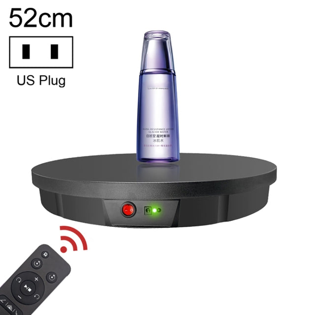 52cm Remote Control Electric Rotating Turntable Display Stand Video Shooting Props Turntable, Charging Power, Power Plug:US Plug(Black)