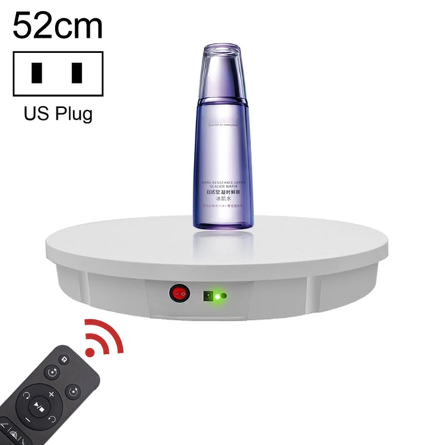 52cm Remote Control Electric Rotating Turntable Display Stand Video Shooting Props Turntable, Charging Power, Power Plug:US Plug(White)