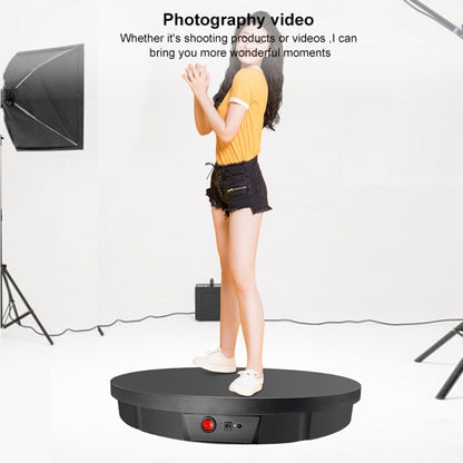 52cm Remote Control Electric Rotating Turntable Display Stand Video Shooting Props Turntable, Charging Power, Power Plug:US Plug(Black) - free shipping - PMC Jewellery - Order now!
