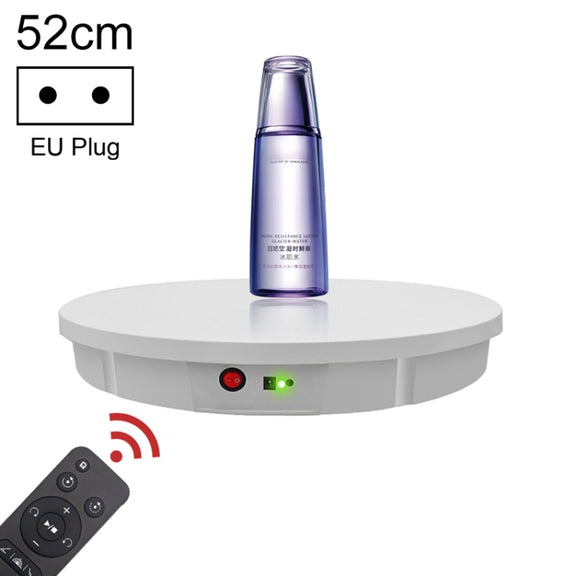 52cm Remote Control Electric Rotating Turntable Display Stand Video Shooting Props Turntable, Charging Power, Power Plug:EU Plug(White)