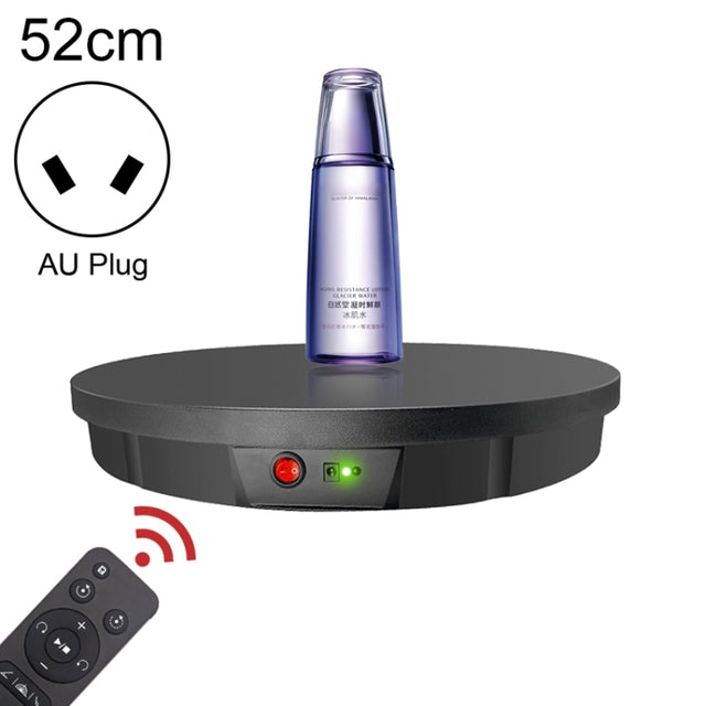 52cm Remote Control Electric Rotating Turntable Display Stand Video Shooting Props Turntable, Charging Power, Power Plug:AU Plug(Black)